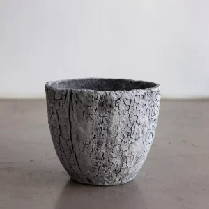White Tree Bark Modern Indoor/Outdoor Pot