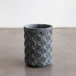Black Chain Reaction Modern Indoor/Outdoor Pot