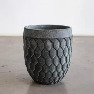 Daenerys Black Modern Indoor/Outdoor Pot