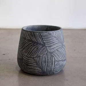 Grey Maple Leaf Indoor/Outdoor Modern Pot