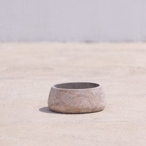 Beige Maple Bowl Indoor/Outdoor Pot