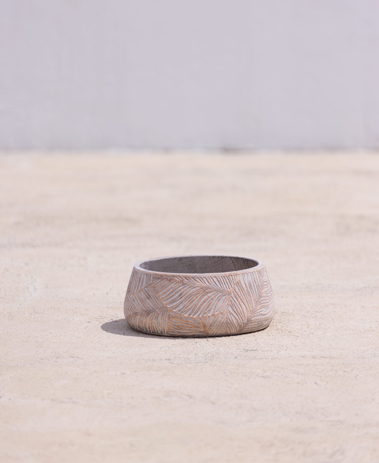 Beige Maple Bowl Indoor/Outdoor Pot