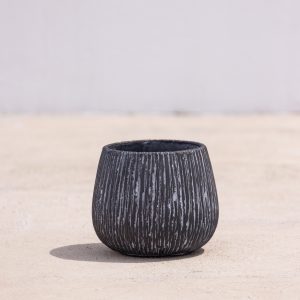 Black Coconut Modern Indoor/Outdoor Pot