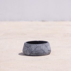 Grey Maple Bowl Indoor/Outdoor Modern Pot