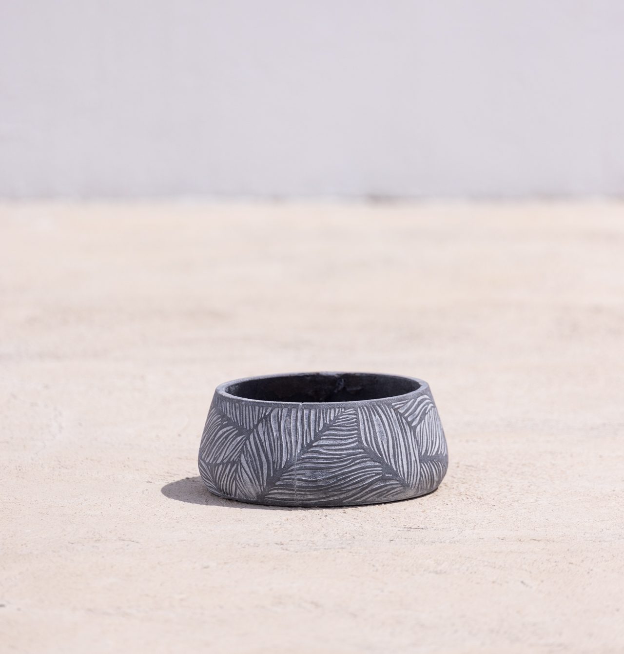 Grey Maple Bowl Indoor/Outdoor Modern Pot