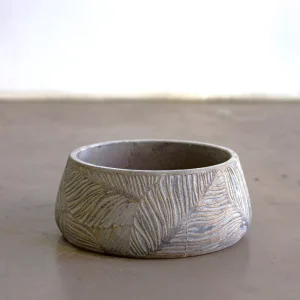 Beige Maple Bowl Indoor/Outdoor Pot