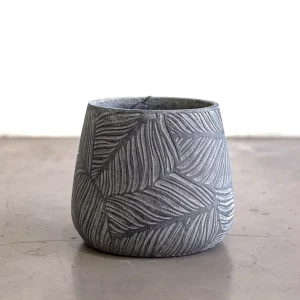 Burgundy Maple Leaf Indoor/Outdoor Modern Pot