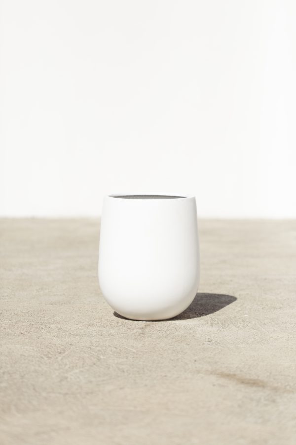 Blanc Fiber-Glass Modern Pot