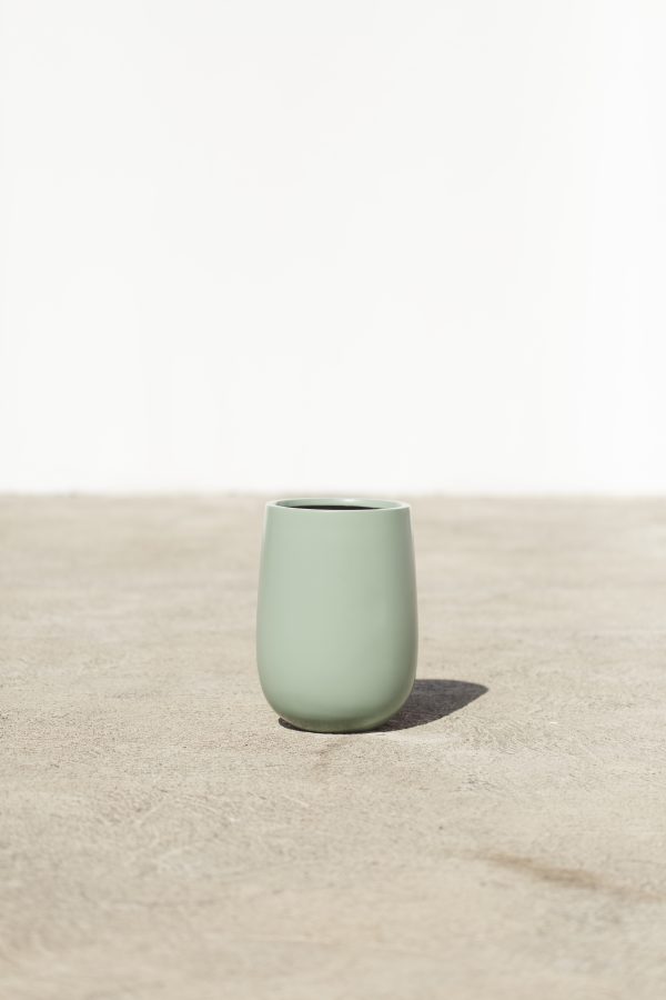 Pistachio Fiber-Glass Modern Pot