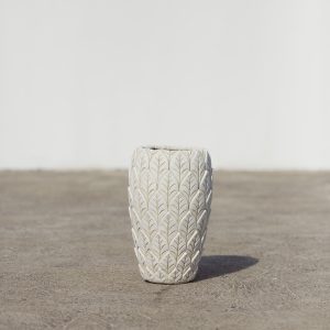 White Amazonica Modern Outdoor Pot
