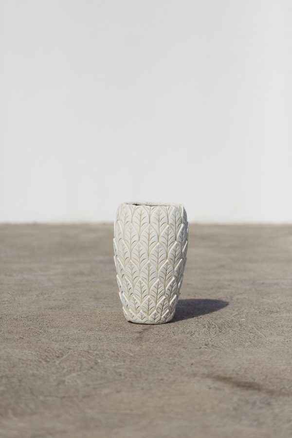White Amazonica Modern Outdoor Pot