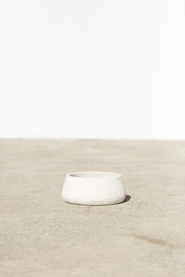 White Maple Bowl Modern Outdoor Pot
