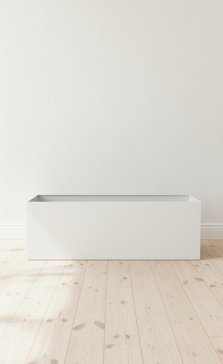 The White Horizon Steel Planter