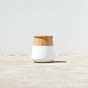 White Meridian Modern Indoor Pot