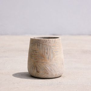 Grand Beige Maple Modern Outdoor Pot